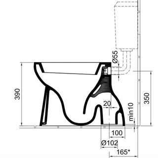 Alföldi Bázis mélyöblítésű WC csésze, alsó kifolyású, fehér ALF-4033 00 01 Alföldi Bázis mélyöblítésű WC csésze, alsó kifolyású, fehér ALF-4033 00 01