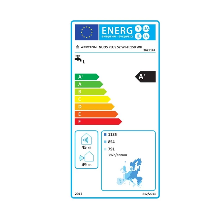 Ariston HMV hőszivattyú, NUOS PLUS S2 WI-FI 150 WH 150, fali monoblokkos használati melegvíz hőszivattyú 3629147 Ariston HMV hőszivattyú, NUOS PLUS S2 WI-FI 150 WH 150, fali monoblokkos használati melegvíz hőszivattyú 3629147