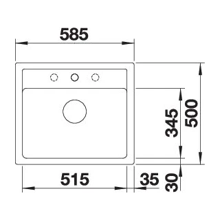 Blanco LEGRA 6 SILGRANIT mosogatótálca, fekete, excenter nélkül, tartozékok nélkül 526084