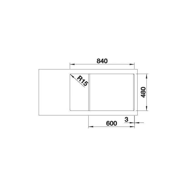 Blanco LEGRA XL 6 S SILGRANIT mosogatótálca, fekete, tartozék nélkül, excenter nélkül 526087