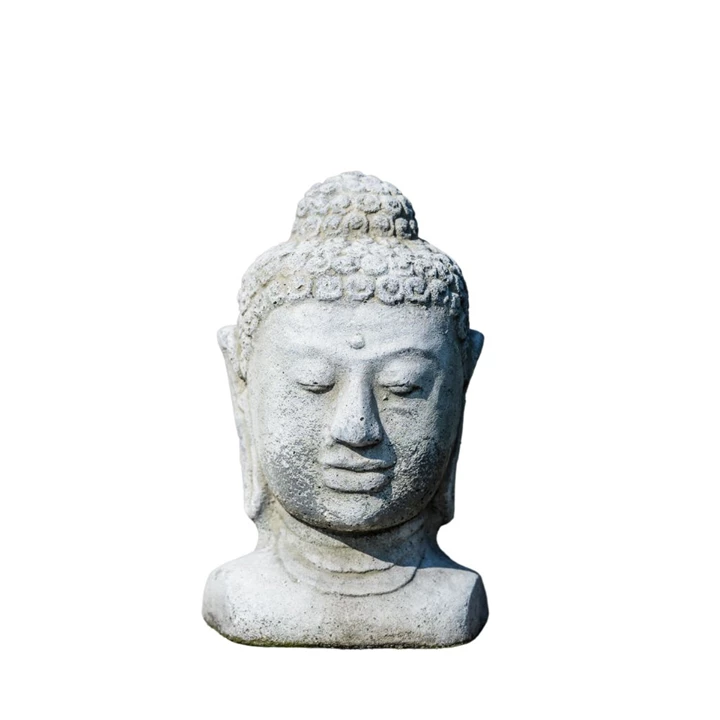 Jován Buddha fej szobor, antracit JKI0270101 Jován Buddha fej szobor, antracit JKI0270101