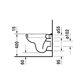 Duravit D-Code fali wc csésze - mélyöblítésű 22110900002 Duravit D-Code fali wc csésze - mélyöblítésű 22110900002