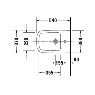 Duravit Durastyle fali bidé 540mm 2287150000 Duravit Durastyle fali bidé 540mm 2287150000