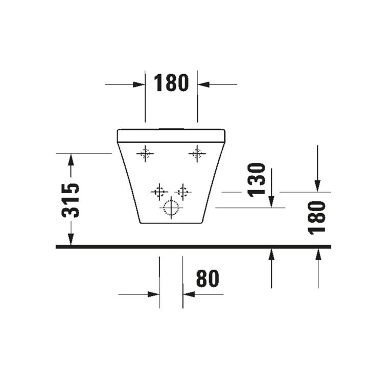 Duravit Durastyle fali bidé 540mm 2287150000 Duravit Durastyle fali bidé 540mm 2287150000