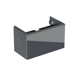 Geberit Acanto alsó szekrény mosdóhoz, 89x53,5x47,5cm, matt lakkozott homokszürke/fényes homokszürke üveg 500.612.JL.2 Geberit Acanto alsó szekrény mosdóhoz, 89x53,5x47,5cm, matt lakkozott homokszürke/fényes homokszürke üveg 500.612.JL.2