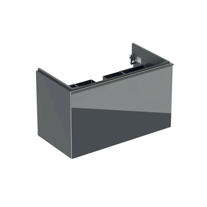 Geberit Acanto alsó szekrény mosdóhoz, 89x53,5x47,5cm, matt lakkozott homokszürke/fényes homokszürke üveg 500.612.JL.2 Geberit Acanto alsó szekrény mosdóhoz, 89x53,5x47,5cm, matt lakkozott homokszürke/fényes homokszürke üveg 500.612.JL.2