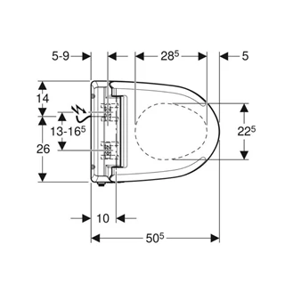 Geberit AquaClean 4000 WC kerámiára szerelhető berendezés, alpin fehér 146.130.11.2