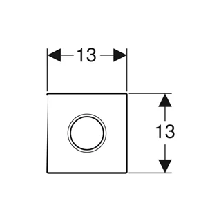 Geberit vizeldevezérlés elektronikus működtetéssel, hálózati üzem, 01 típusú takarólap, matt króm 116.021.46.5