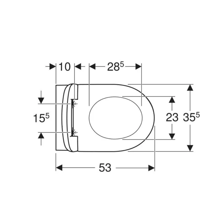 Geberit Selnova mélyöblítésű fali WC készlet 53 cm, Rimfree, lecsapódásgátlós, gyorskioldós WC-ülőkével, felső rögzítésű Geberit Selnova mélyöblítésű fali WC készlet 53 cm, Rimfree, lecsapódásgátlós, gyorskioldós WC-ülőkével, felső rögzítésű