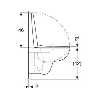 Geberit Selnova mélyöblítésű fali WC készlet 53 cm, Rimfree, lecsapódásgátlós, gyorskioldós WC-ülőkével, felső rögzítésű Geberit Selnova mélyöblítésű fali WC készlet 53 cm, Rimfree, lecsapódásgátlós, gyorskioldós WC-ülőkével, felső rögzítésű