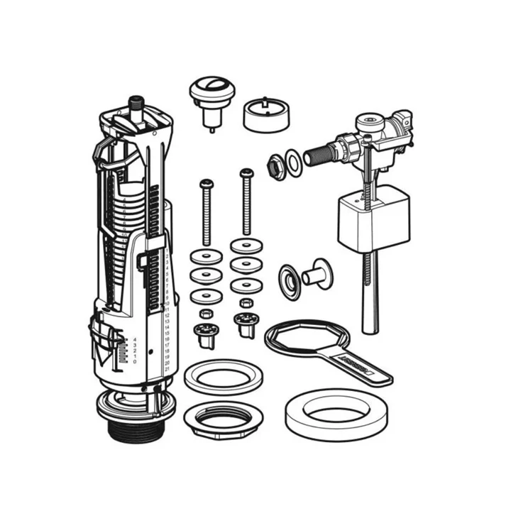Geberit 240-333 típusú öblítő és töltőszelep, 2 mennyiséges, oldalsó vízcsatlakozás, 3/8", fényes króm 136.934.21.3 Geberit 240-333 típusú öblítő és töltőszelep, 2 mennyiséges, oldalsó vízcsatlakozás, 3/8", fényes króm 136.934.21.3