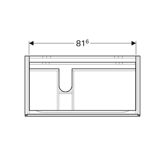 Geberit Xeno2 alsó szekrény mosdóhoz, 88x53x46,2cm, szifonkivágással, fehér/magasfényű lakkozott felület 500.515.01.1 Geberit Xeno2 alsó szekrény mosdóhoz, 88x53x46,2cm, szifonkivágással, fehér/magasfényű lakkozott felület 500.515.01.1