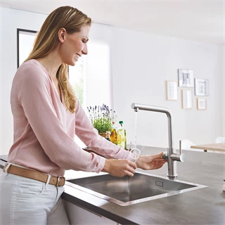 Grohe Blue Home- vízszűrős konyhai csaptelep szett- U kifolyószár 31456001 Grohe Blue Home- vízszűrős konyhai csaptelep szett- U kifolyószár 31456001