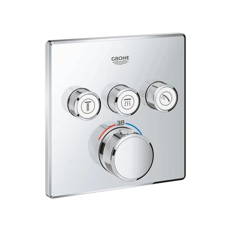Grohe Grohtherm Smartcontrol termosztátos színkészlet, 3 utas váltó, króm 29126000 Grohe Grohtherm Smartcontrol termosztátos színkészlet, 3 utas váltó, króm 29126000