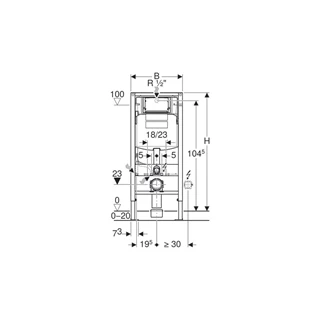 Geberit Duofix fali WC szerelőelem, 112 cm, Sigma 12 cm-es falsík alatti öblítőtartállyal 111.300.00.5 Geberit Duofix fali WC szerelőelem, 112 cm, Sigma 12 cm-es falsík alatti öblítőtartállyal 111.300.00.5