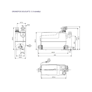 Grundfos Sololift2 C-3 szivattyú 97775317 Grundfos Sololift2 C-3 szivattyú 97775317