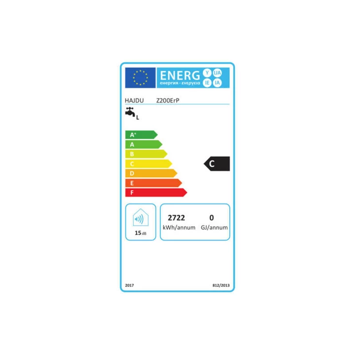 Hajdu Z 200 ErP elektromos forróvíztároló 200 l, függőleges 2112411116 Hajdu Z 200 ErP elektromos forróvíztároló 200 l, függőleges 2112411116