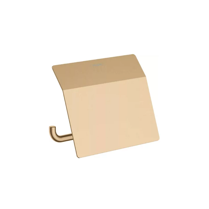 Hansgrohe AddStoris WC papír tartó fedlappal, szálcsiszolt bronz 41753140 Hansgrohe AddStoris WC papír tartó fedlappal, szálcsiszolt bronz 41753140