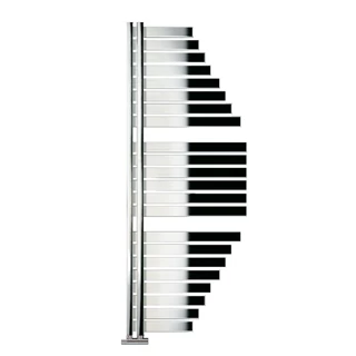 Lazzarini Spinakker design radiátor, egyenes, króm 483x1100 mm 383763