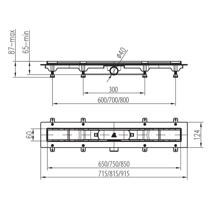 Mofém Linear, zuhanyfolyóka, MLP-750 M - Medium 501-0003-01 Mofém Linear, zuhanyfolyóka, MLP-750 M - Medium 501-0003-01