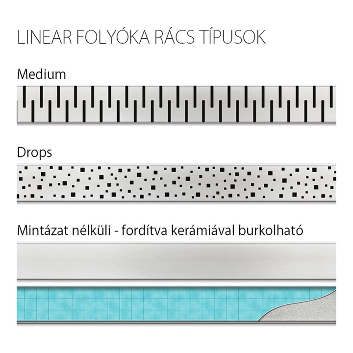 Mofém Linear, zuhanyfolyóka, MLP-750 M - Medium 501-0003-01 Mofém Linear, zuhanyfolyóka, MLP-750 M - Medium 501-0003-01