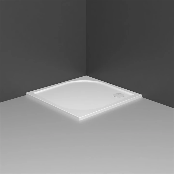 Radaway Delos C szögletes lapos zuhanytálca 80x80 fehér ajándék szifonnal SDC0808-01