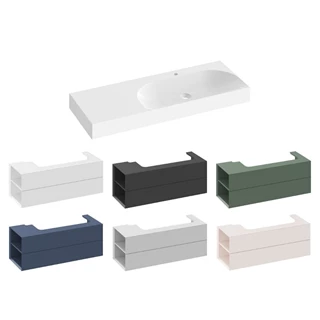 Ravak Lite 120/80 mosdó B/J, túlfolyó nélkül, csaptelep furattal, balos XJXL1212000