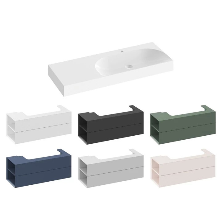 Ravak Lite 120/80 mosdó B/J, túlfolyó nélkül, csaptelep furattal, balos XJXL1212000