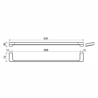 Ravak TD 310 Törölközőtartó 63 cm X07P325 Ravak TD 310 Törölközőtartó 63 cm X07P325