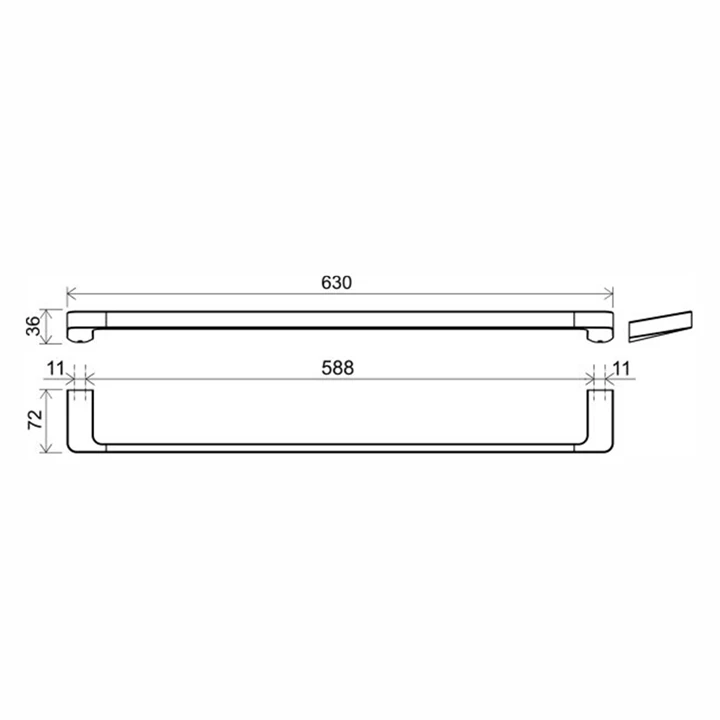 Ravak TD 310 Törölközőtartó 63 cm X07P325 Ravak TD 310 Törölközőtartó 63 cm X07P325