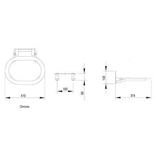 Ravak Zuhanykabin ülőke CHROME CLEAR/STAINLESS B8F0000029 Ravak Zuhanykabin ülőke CHROME CLEAR/STAINLESS B8F0000029