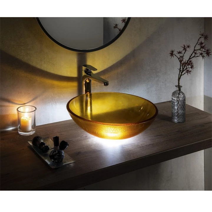 Sapho Beauty SUN üvegmosdó, átm:42x14cm, méz 2501-03 Sapho Beauty SUN üvegmosdó, átm:42x14cm, méz 2501-03