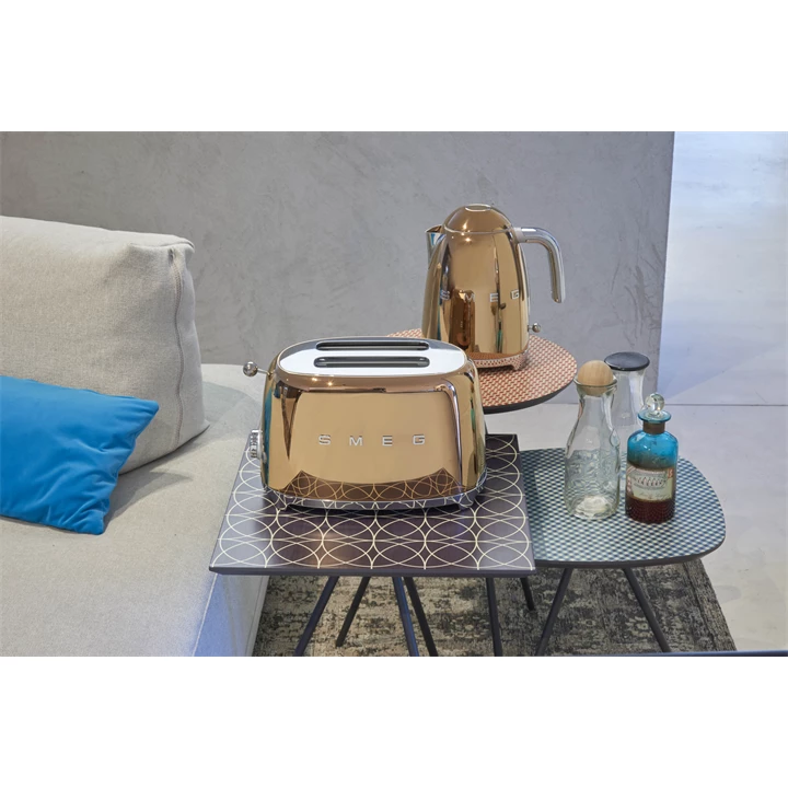 Smeg retro 2-szeletes kenyérpirító - rosegold TSF01RGEU Smeg retro 2-szeletes kenyérpirító - rosegold TSF01RGEU