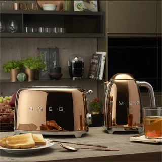 Smeg retro 2-szeletes kenyérpirító - rosegold TSF01RGEU Smeg retro 2-szeletes kenyérpirító - rosegold TSF01RGEU