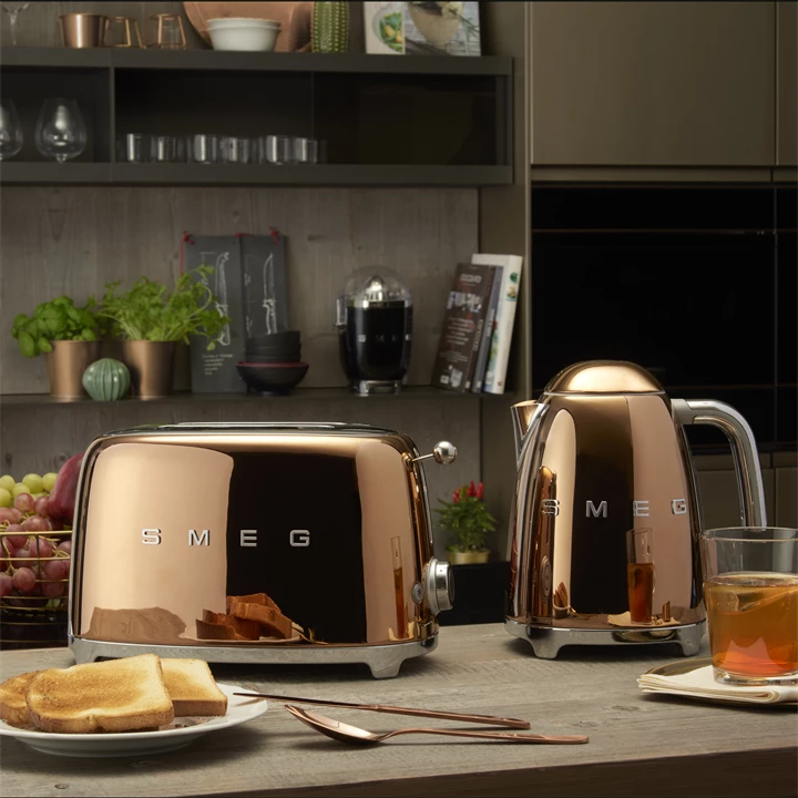 Smeg retro 2-szeletes kenyérpirító - rosegold TSF01RGEU Smeg retro 2-szeletes kenyérpirító - rosegold TSF01RGEU