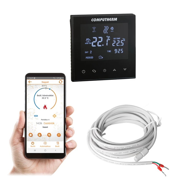 Computherm E300 Wi-Fi termosztát radiátoros és padlófűtési rendszerekhez E300 Computherm E300 Wi-Fi termosztát radiátoros és padlófűtési rendszerekhez E300