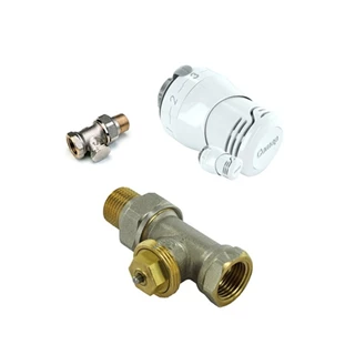 Technik Therm Senso egyenes radiátorszelep szett, egyenes, 1/2" BM TT-RSZ12BME