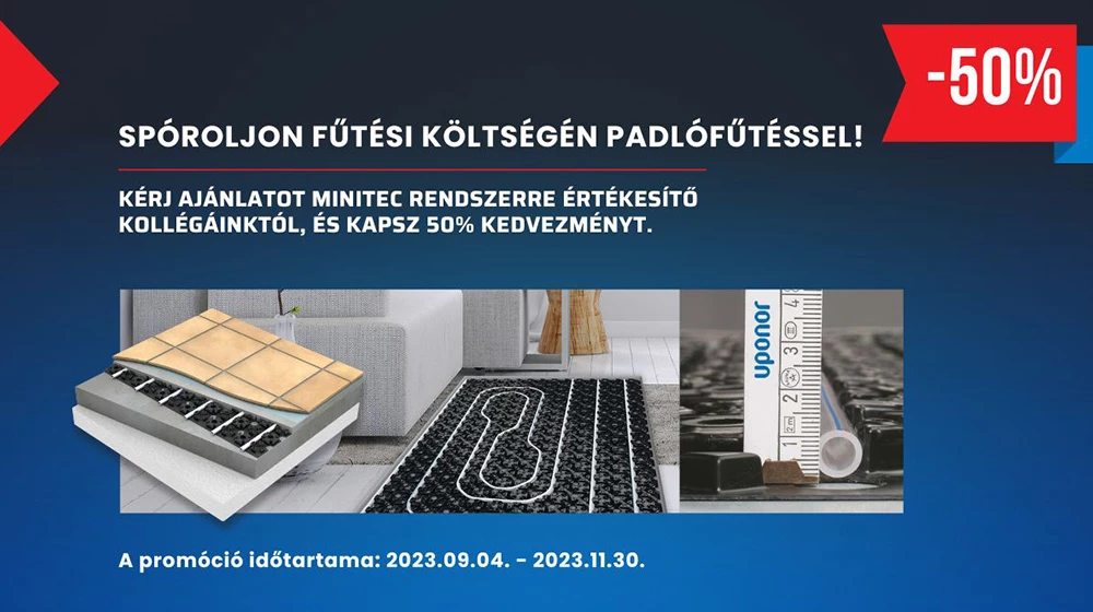Uponor kedvezmény: Minitec rendszerelemek