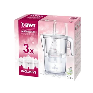 BWT Vida vízszűrő kancsó (2,6 liter fehér) manuális szett 3 filterrel 815485-A