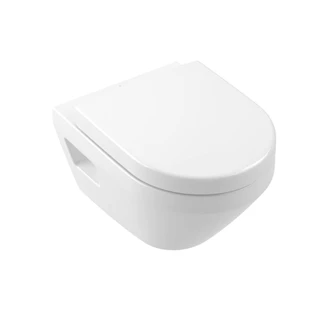 Villeroy and Boch Architectura gyűrű nélküli mélyöblítésű fali WC, kompakt, TwistFlush, kerek, hátsó, Fehér Alpin 4687C0