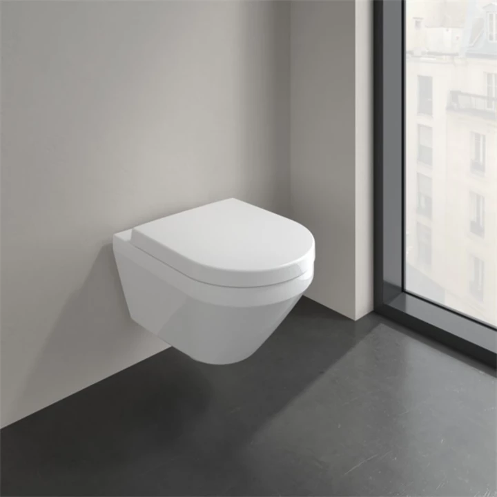 Villeroy and Boch Architectura Gyűrű nélküli mélyöblítésű fali WC, TwistFlush, kerek, hátsó kifolyású, fehér alpin 4694C Villeroy and Boch Architectura Gyűrű nélküli mélyöblítésű fali WC, TwistFlush, kerek, hátsó kifolyású, fehér alpin 4694C