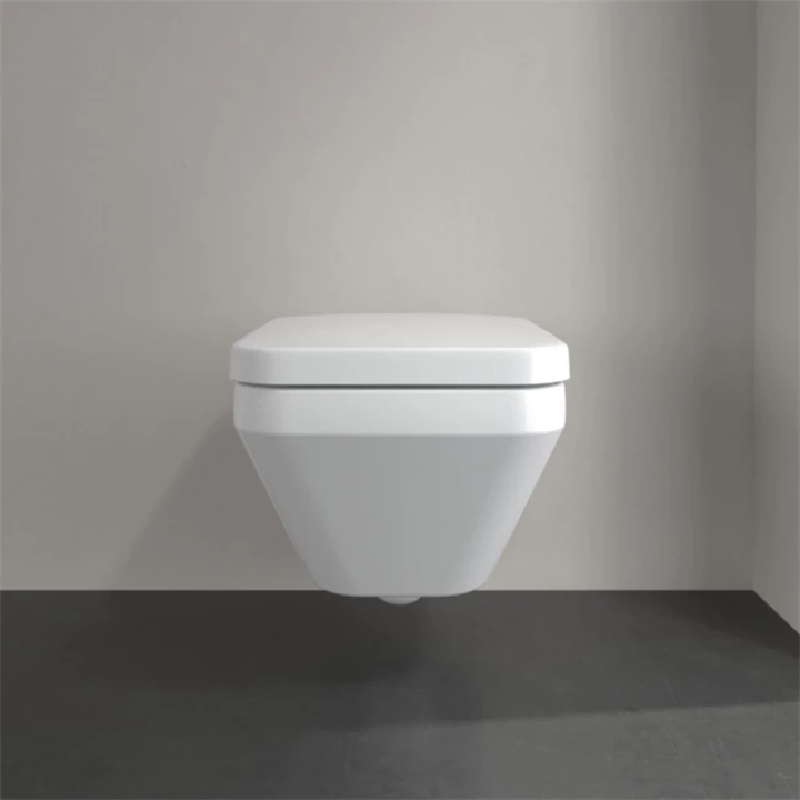 Villeroy and Boch Architectura Gyűrű nélküli mélyöblítésű WC falra szerelhető, TwistFlush, Négyszög, hátsó kifolyású 568 Villeroy and Boch Architectura Gyűrű nélküli mélyöblítésű WC falra szerelhető, TwistFlush, Négyszög, hátsó kifolyású 568