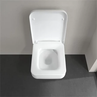 Villeroy and Boch Architectura Gyűrű nélküli mélyöblítésű WC falra szerelhető, TwistFlush, Négyszög, hátsó kifolyású 568 Villeroy and Boch Architectura Gyűrű nélküli mélyöblítésű WC falra szerelhető, TwistFlush, Négyszög, hátsó kifolyású 568