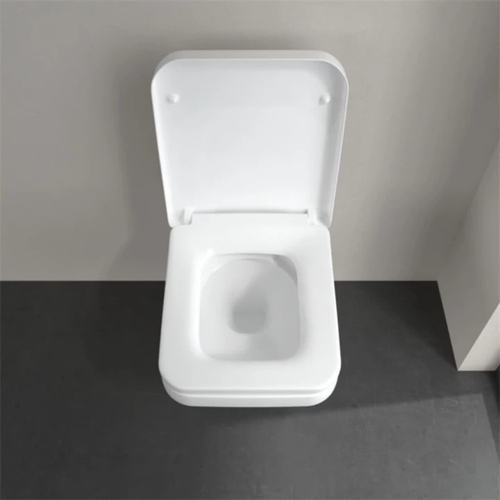 Villeroy and Boch Architectura Gyűrű nélküli mélyöblítésű WC falra szerelhető, TwistFlush, Négyszög, hátsó kifolyású 568 Villeroy and Boch Architectura Gyűrű nélküli mélyöblítésű WC falra szerelhető, TwistFlush, Négyszög, hátsó kifolyású 568