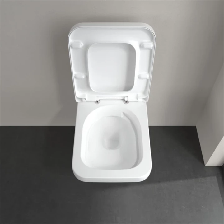 Villeroy and Boch Architectura Gyűrű nélküli mélyöblítésű WC falra szerelhető, TwistFlush, Négyszög, hátsó kifolyású 568 Villeroy and Boch Architectura Gyűrű nélküli mélyöblítésű WC falra szerelhető, TwistFlush, Négyszög, hátsó kifolyású 568