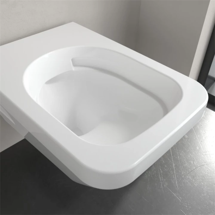 Villeroy and Boch Architectura Gyűrű nélküli mélyöblítésű WC falra szerelhető, TwistFlush, Négyszög, hátsó kifolyású 568 Villeroy and Boch Architectura Gyűrű nélküli mélyöblítésű WC falra szerelhető, TwistFlush, Négyszög, hátsó kifolyású 568